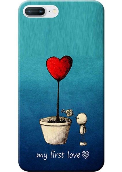 Apple iPhone 8 Plus Kılıf My First Love Baskılı Esnek TPU Silikon