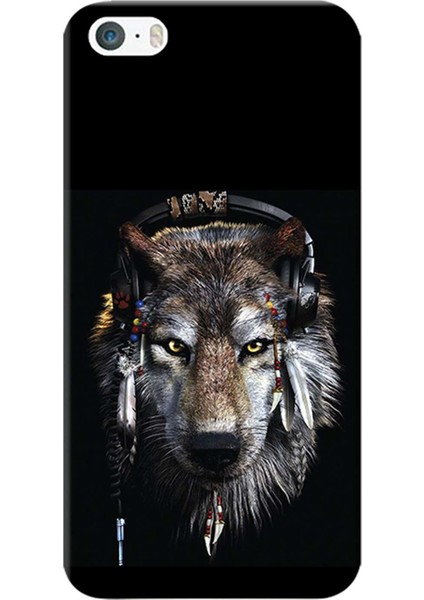 Apple iPhone 5/5S Kılıf Animals Face Baskılı Esnek TPU Silikon