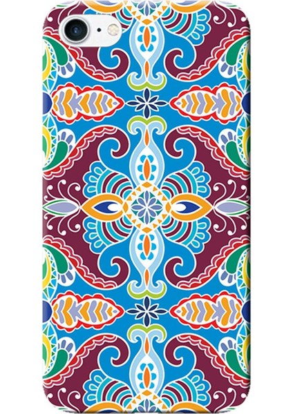 Apple iPhone 8 Kılıf Dekoratif Geometrik Vektörel Baskılı Esnek TPU Silikon