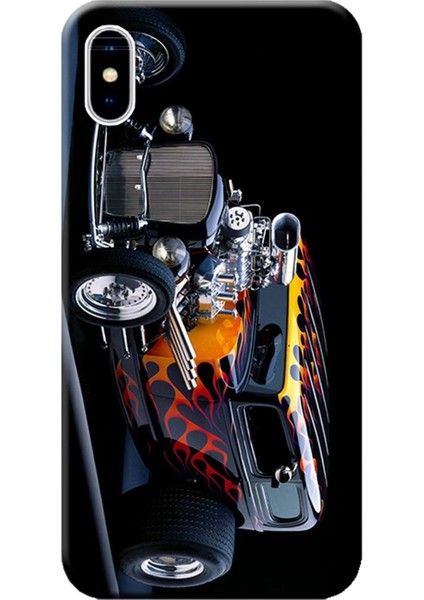 Apple iPhone XS Max Kılıf Hot Rod Dog Baskılı Esnek TPU Silikon