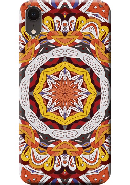 Apple iPhone XR Kılıf Dekoratif Geometrik Vektörel Baskılı Esnek TPU Silikon