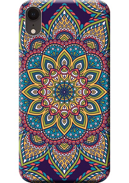 Apple iPhone XR Kılıf Dekoratif Geometrik Vektörel Baskılı Esnek TPU Silikon