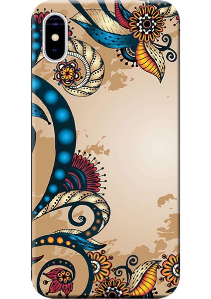 Apple iPhone XS Max Kılıf Vektör Tasarım Baskılı Esnek TPU Silikon