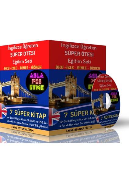 Enine Boyuna Eğitim İngilizce Öğreten Süper Ötesi Eğitim Seti