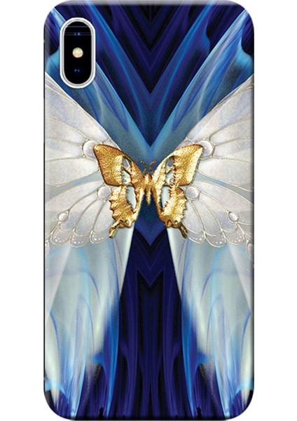 Apple iPhone XS Max Kılıf Kelebek Resim Baskılı Esnek TPU Silikon