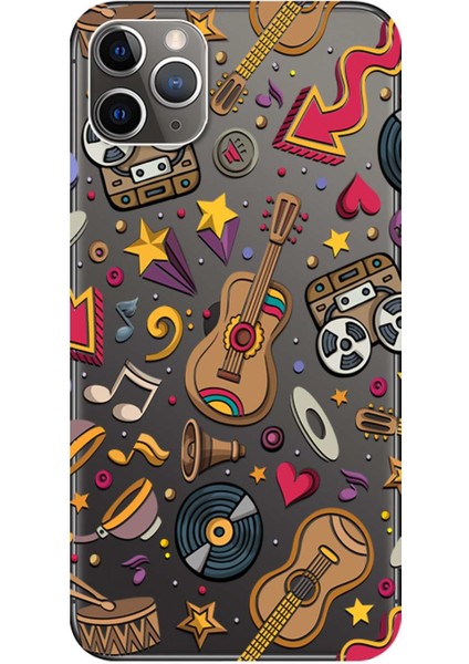 Apple iPhone 11 Pro Kılıf Müzik Fest Baskılı Esnek TPU Silikon