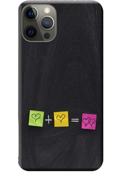 Apple iPhone 12 Pro Kılıf Kalp Matematiği Baskılı Esnek TPU Silikon