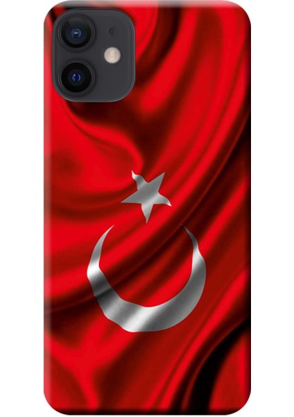 Apple iPhone 12 Kılıf Dalgalı Bayrak Baskılı Esnek TPU Silikon