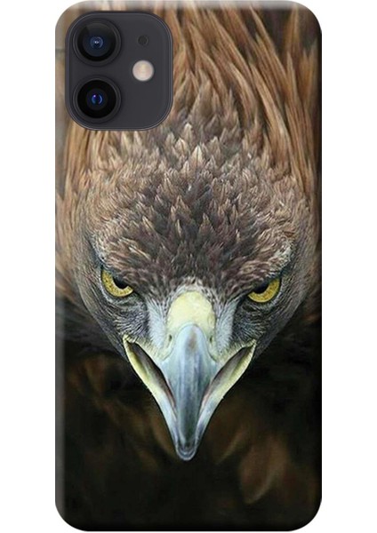Apple iPhone 12 Mini Kılıf Kartal Baskılı Esnek TPU Silikon