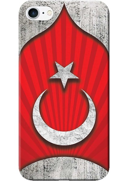 iPhone 6/6s Kılıf Türk Bayrağı Tasarım Baskılı Esnek Tpu SILIKON2662