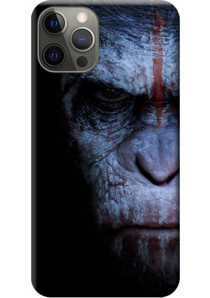 Apple iPhone 12 Pro Kılıf Maymunlar Cehannem Baskılı Esnek TPU Silikon