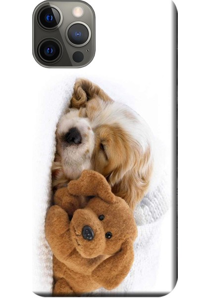 iPhone 12 Pro Kılıf Uyuyan Köpek Oyuncak Baskılı Esnek Tpu SILIKON1575