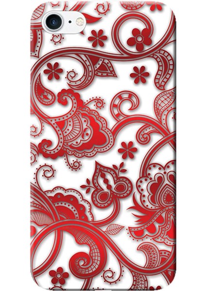 Apple iPhone 6/6S Kılıf Kırmızı Ton Vektörel Tasarım Baskılı Esnek TPU Silikon