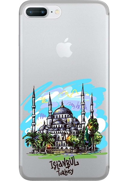 Apple iPhone 7 Plus Kılıf İstanbul TR Baskılı Esnek TPU Silikon