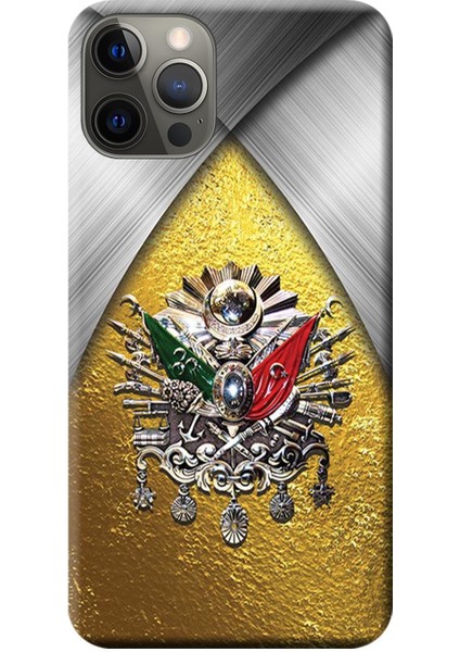 Apple iPhone 12 Pro Kılıf Osmanlı Tuğra Tasarım Baskılı Esnek TPU Silikon
