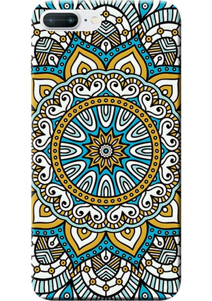 Apple iPhone 8 Plus Kılıf Dekoratif Geometrik Vektörel Baskılı Esnek TPU Silikon