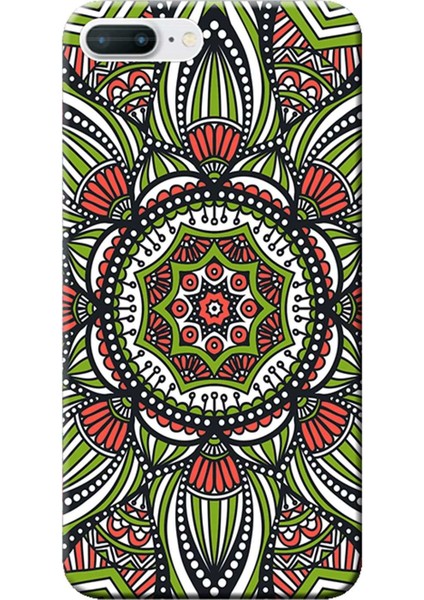 iPhone 7 Plus Kılıf Dekoratif Geometrik Vektörel Baskılı Esnek Tpu SILIKON3667