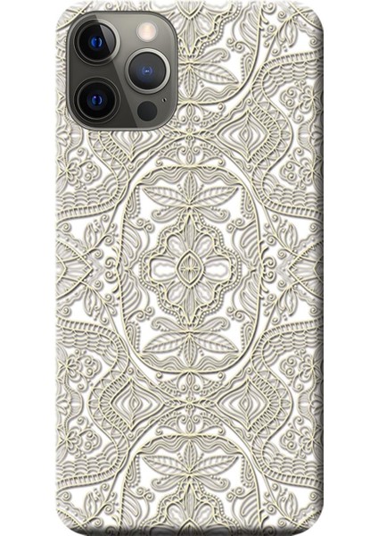 Apple iPhone 12 Pro Max Kılıf Gri Ton Vektörel Tasarım Baskılı Esnek TPU Silikon