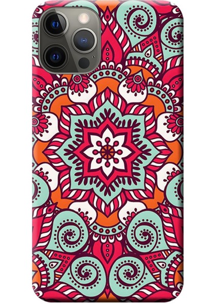 Apple iPhone 12 Pro Kılıf Dekoratif Geometrik Vektörel Baskılı Esnek TPU Silikon