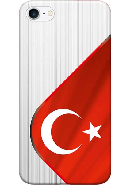 Apple iPhone 7 Kılıf Ay Yıldız Baskılı Esnek TPU Silikon