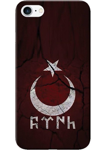 Apple iPhone 7 Kılıf Göktürkçe Türk Baskılı Esnek TPU Silikon