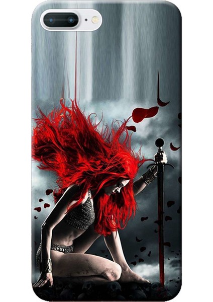 Apple iPhone 7 Plus Kılıf Red Sonja Baskılı Esnek TPU Silikon