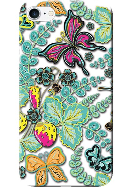 Apple iPhone 6 Plus Kılıf Vektörel Floral Baskılı Esnek TPU Silikon