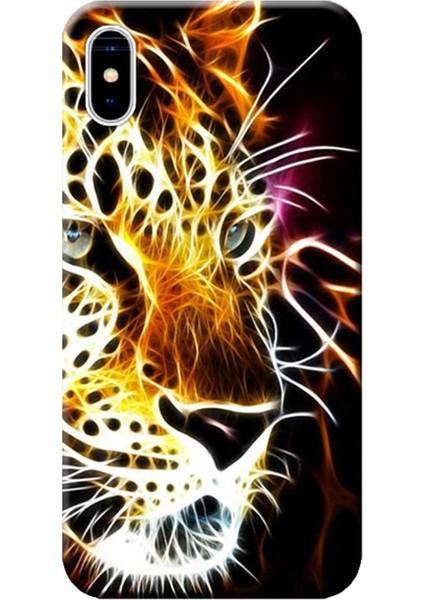 Apple iPhone XS Kılıf Leopar Baskılı Esnek TPU Silikon