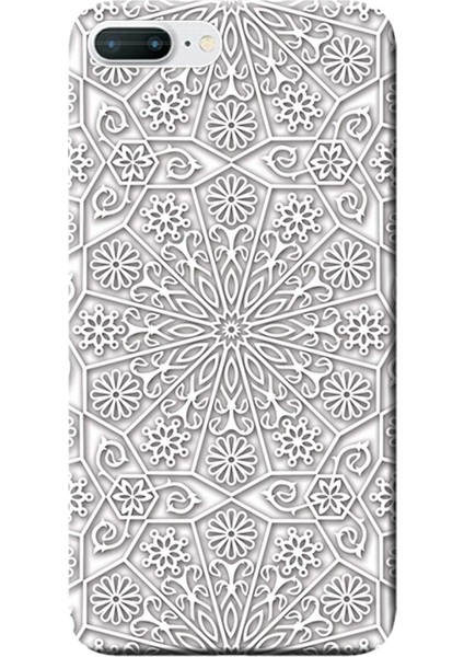 iPhone 8 Plus Kılıf Gri Ton Vektörel Tasarım Baskılı Esnek Tpu SILIKON4679