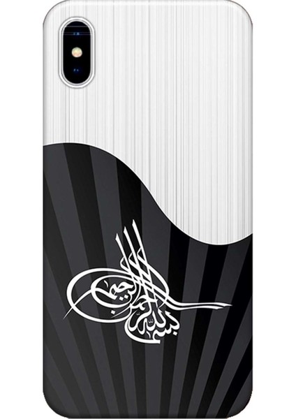 Apple iPhone XS Kılıf Tuğra Tasarım Baskılı Esnek TPU Silikon
