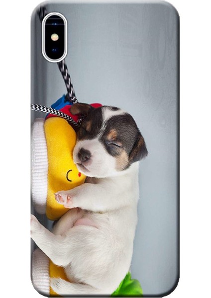 Apple iPhone XS Max Kılıf Uyuyan Köpek Baskılı Esnek TPU Silikon