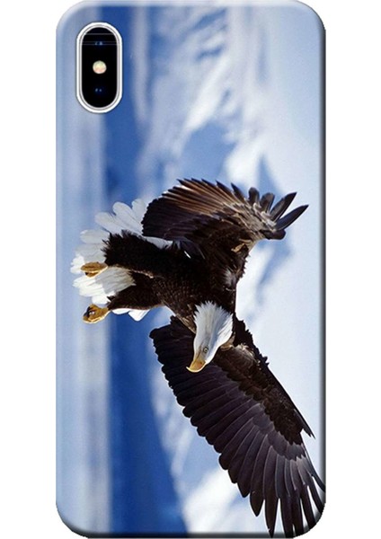 Apple iPhone XS Max Kılıf Kartal Baskılı Esnek TPU Silikon