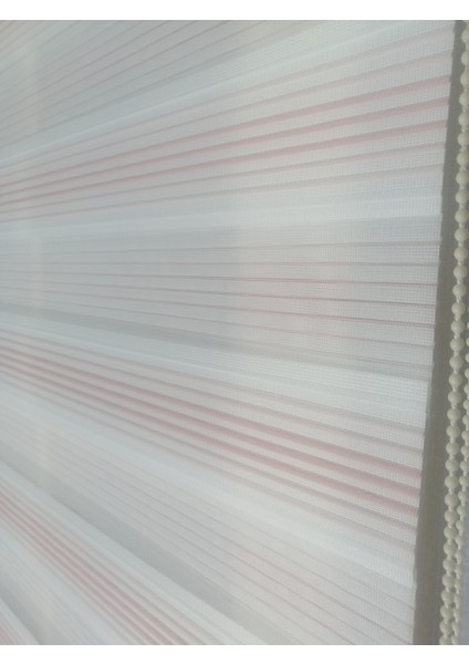 Pudra Geçişli Dar Plise Yeni Sezon Zebra Stor Perde