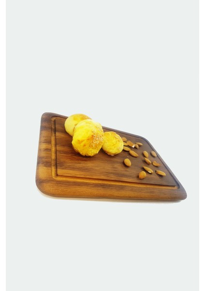 Iroko Masif Ahşap Servis Sunum Steak Kesme Tahtası 20 * 29 * 1,8 cm fiyatları
