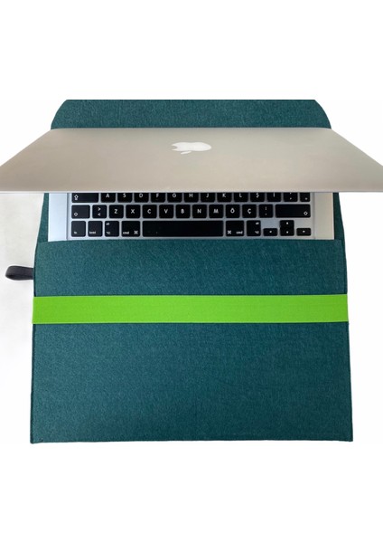 Handmade MacBook Pro Kılıf Çanta 16'' Için Yeşil