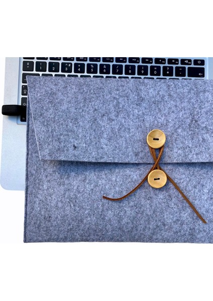 Handmade MacBook Pro Kılıf Çanta 16'' Için Gri