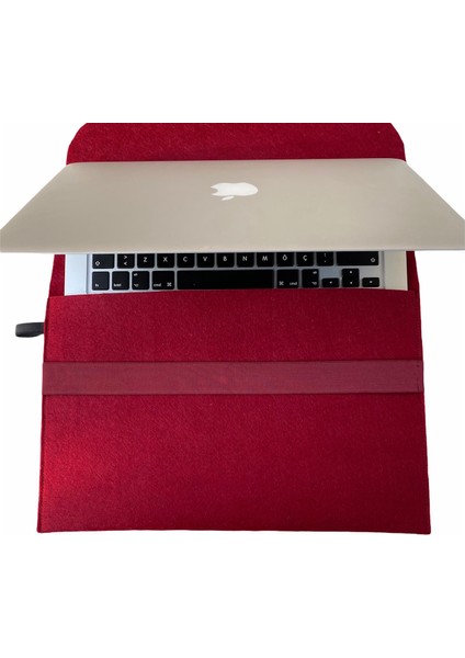 Handmade MacBook Pro Kılıf Çanta 16'' Için Bordo