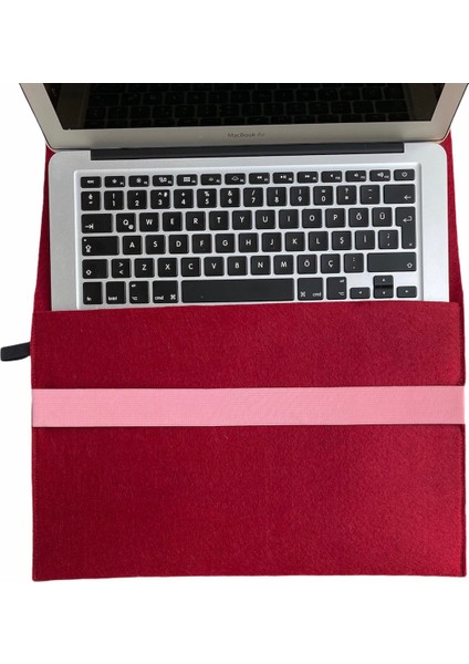 Handmade MacBook Pro Kılıf Çanta 15'' Için Bordo