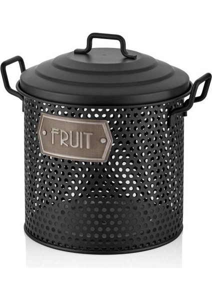 Siyah Metal Meyve Sepeti 30CM