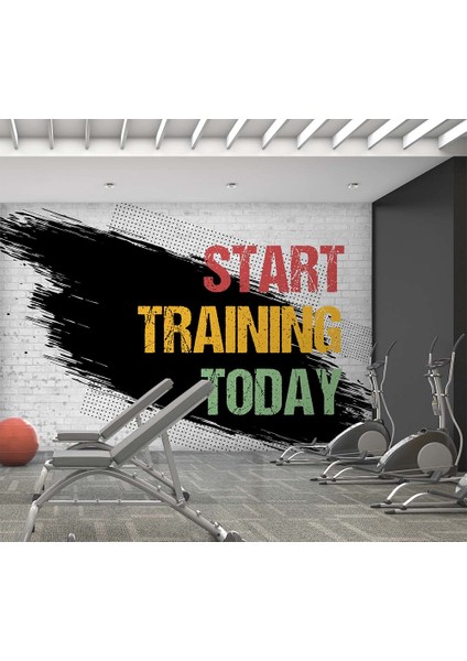 Spor - Fitness Salonu Özel Tasarım Duvar Kağıdı