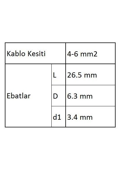 GBY256 Ek Muf Izoleli Kablo Ucu 100 Adet