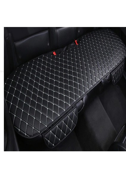 Kia Cerato 2009-2013 Ön ve Arka Koltuk Minderi Siyah Deri Beyaz Desen