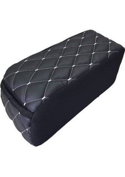 Seat Cordoba 2002-2009 Kolçak Kol Dayama Siyah Deri Gri Desen Montajsız Cepli