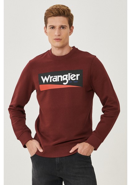 Wrangler Regular Fit Normal Kesim %100 Pamuk Sıfır Yaka Sweatshirt