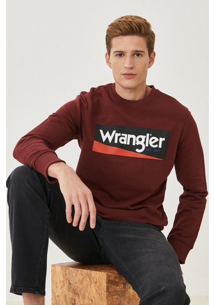 Wrangler Regular Fit Normal Kesim %100 Pamuk Sıfır Yaka Sweatshirt