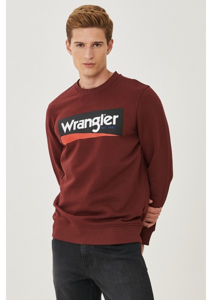 Wrangler Regular Fit Normal Kesim %100 Pamuk Sıfır Yaka Sweatshirt