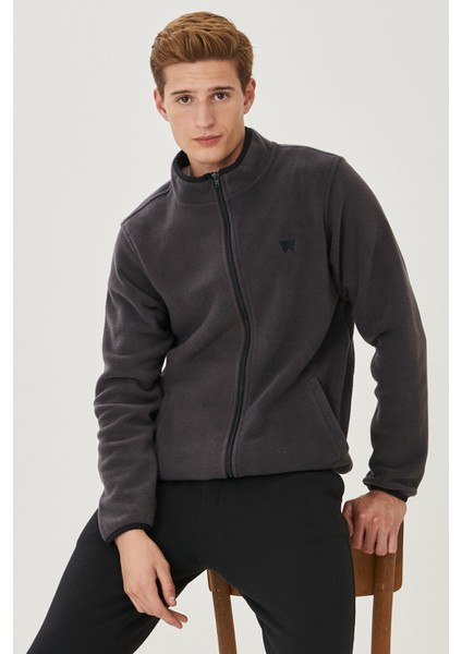 Erkek Regular Fit Bol Kesim Tam Fermuarlı Polar