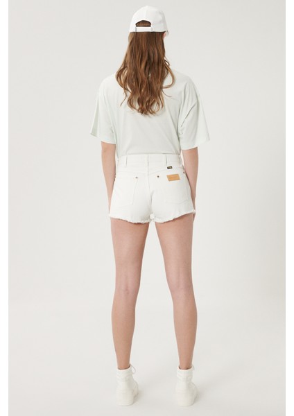 Kadın Beyaz Denim Kot Şort fırsatları