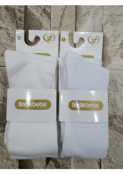 Fındık Bebe Yenidoğan Külotlu Bebe Çorabı 2li Set