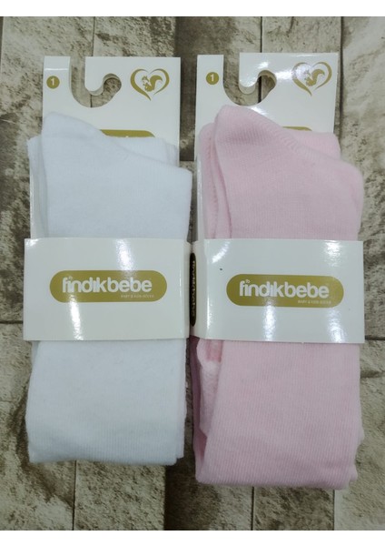 Fındık Bebe Yenidoğan Külotlu Bebe Çorabı 2li Set